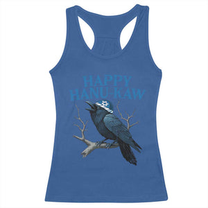 Funny Hanukkah Crow Racerback Tank Top Happy Hanukaw Jewish Holiday TS11 Royal Blue Print Your Wear