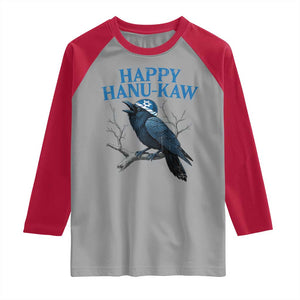 Funny Hanukkah Crow Raglan Shirt Happy Hanukaw Jewish Holiday TS11 Sport Gray Red Print Your Wear
