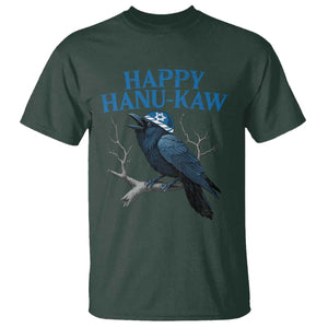 Funny Hanukkah Crow T Shirt Happy Hanukaw Jewish Holiday TS11 Dark Forest Green Print Your Wear
