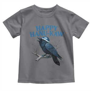 Funny Hanukkah Crow Toddler T Shirt Happy Hanukaw Jewish Holiday TS11 Charcoal Print Your Wear