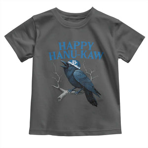Funny Hanukkah Crow Toddler T Shirt Happy Hanukaw Jewish Holiday TS11 Dark Heather Print Your Wear
