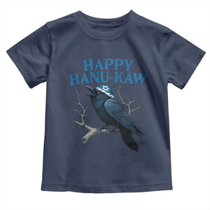Funny Hanukkah Crow Toddler T Shirt Happy Hanukaw Jewish Holiday TS11 Navy Print Your Wear