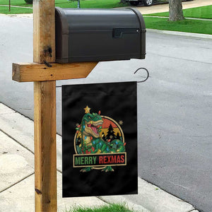 Funny Christmas Dinosaur Garden Flag Merry Rexmas Dino Xmas Tree TS11 Print Your Wear