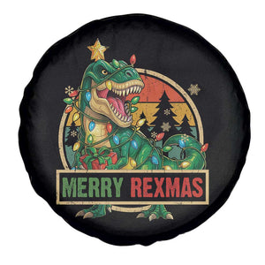 Funny Christmas Dinosaur Spare Tire Cover Merry Rexmas Dino Xmas Tree TS11 Print Your Wear