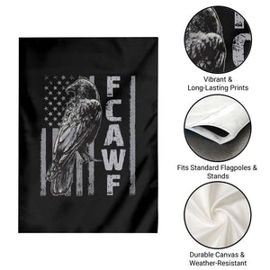 Funny F CAW F Crow Garden Flag Vintage American Flag TS11 Print Your Wear