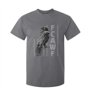 Funny F CAW F Crow T Shirt For Kid Vintage American Flag TS11 Charcoal Print Your Wear