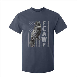Funny F CAW F Crow T Shirt For Kid Vintage American Flag TS11 Navy Print Your Wear