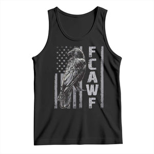 Funny F CAW F Crow Tank Top Vintage American Flag TS11 Black Print Your Wear