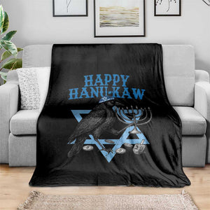 Funny Hanukkah Crow Throw Blanket Happy Hanukaw Jewish Holiday Chanukah Menorah TS11 Print Your Wear