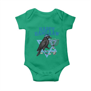 Funny Hanukkah Crow Baby Onesie Happy Hanukaw Jewish Holiday Chanukah Menorah TS11 Irish Green Print Your Wear