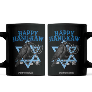 Funny Hanukkah Crow Coffee Mug Happy Hanukaw Jewish Holiday Chanukah Menorah TS11 Black Print Your Wear