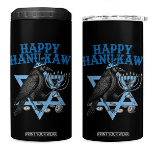 Funny Hanukkah Crow 4 in 1 Can Cooler Tumbler Happy Hanukaw Jewish Holiday Chanukah Menorah TS11 One Size: 16 oz Black Print Your Wear