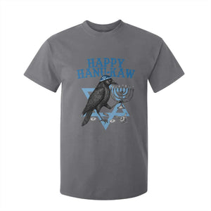 Funny Hanukkah Crow T Shirt For Kid Happy Hanukaw Jewish Holiday Chanukah Menorah TS11 Charcoal Print Your Wear