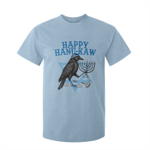 Funny Hanukkah Crow T Shirt For Kid Happy Hanukaw Jewish Holiday Chanukah Menorah TS11 Light Blue Print Your Wear