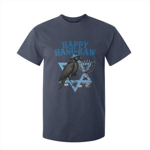 Funny Hanukkah Crow T Shirt For Kid Happy Hanukaw Jewish Holiday Chanukah Menorah TS11 Navy Print Your Wear