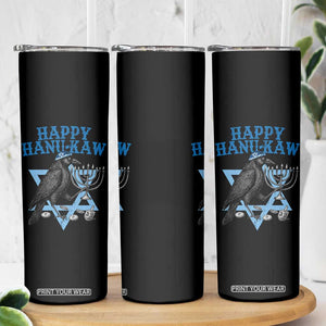 Funny Hanukkah Crow Skinny Tumbler Happy Hanukaw Jewish Holiday Chanukah Menorah TS11 Print Your Wear