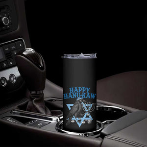 Funny Hanukkah Crow Skinny Tumbler Happy Hanukaw Jewish Holiday Chanukah Menorah TS11 Print Your Wear