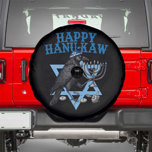 Funny Hanukkah Crow Spare Tire Cover Happy Hanukaw Jewish Holiday Chanukah Menorah TS11 Black Print Your Wear