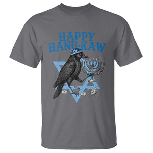 Funny Hanukkah Crow T Shirt Happy Hanukaw Jewish Holiday Chanukah Menorah TS11 Charcoal Print Your Wear
