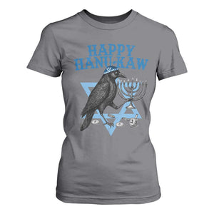 Funny Hanukkah Crow T Shirt For Women Happy Hanukaw Jewish Holiday Chanukah Menorah TS11 Charcoal Print Your Wear