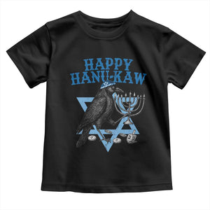 Funny Hanukkah Crow Toddler T Shirt Happy Hanukaw Jewish Holiday Chanukah Menorah TS11 Black Print Your Wear