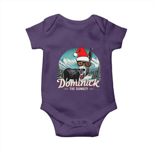 Christmas Italian Donkey Baby Onesie Funny Domick The Donkey Holiday Xmas TS11 Purple Print Your Wear