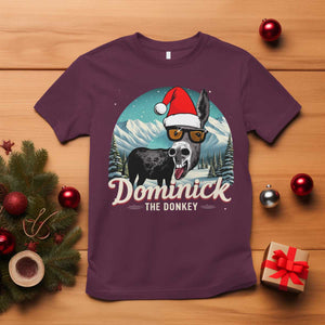 Christmas Italian Donkey T Shirt Funny Domick The Donkey Holiday Xmas TS11 Maroon Print Your Wear