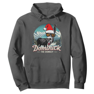 Christmas Italian Donkey Hoodie Funny Domick The Donkey Holiday Xmas TS11 Dark Heather Print Your Wear