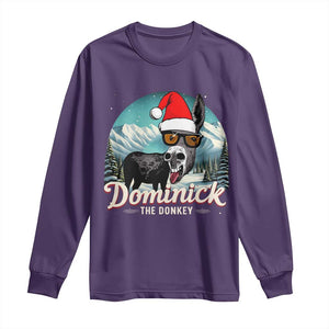 Christmas Italian Donkey Long Sleeve Shirt Funny Domick The Donkey Holiday Xmas TS11 Purple Print Your Wear
