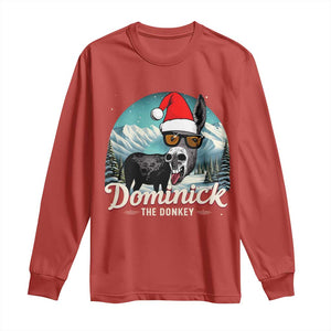 Christmas Italian Donkey Long Sleeve Shirt Funny Domick The Donkey Holiday Xmas TS11 Red Print Your Wear