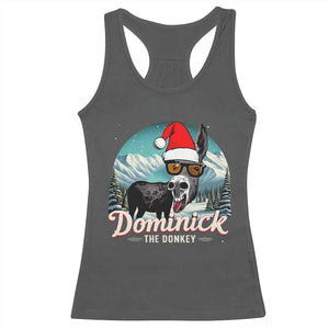 Christmas Italian Donkey Racerback Tank Top Funny Domick The Donkey Holiday Xmas TS11 Dark Heather Print Your Wear