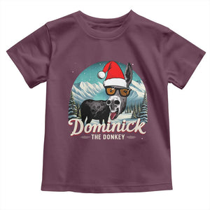 Christmas Italian Donkey Toddler T Shirt Funny Domick The Donkey Holiday Xmas TS11 Maroon Print Your Wear