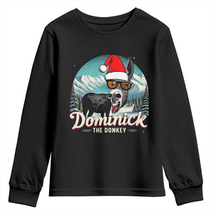 Christmas Italian Donkey Youth Sweatshirt Funny Domick The Donkey Holiday Xmas TS11 Black Print Your Wear