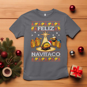 Funny Tacos Christmas Nativity Scene T Shirt Feliz Navitaco Mexican Food TS11 Charcoal Print Your Wear