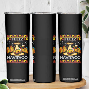 Funny Tacos Christmas Nativity Scene Skinny Tumbler Feliz Navitaco Mexican Food TS11 Print Your Wear