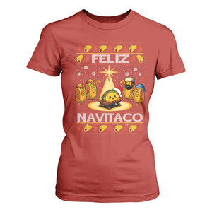 Funny Tacos Christmas Nativity Scene T Shirt For Women Feliz Navitaco Mexican Food TS11 Red Print Your Wear