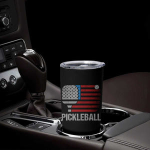 Pickleball Lover Vintage American Flag Tumbler Cup 4th of July TS11 Print Your Wear