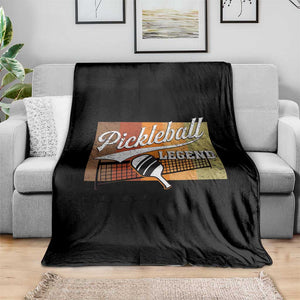 Funny Pickleball Legend Throw Blanket Pickleball Player Retro Sport Lover TS11 Print Your Wear