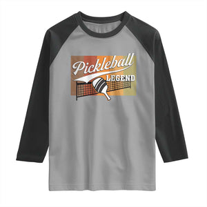 Funny Pickleball Legend Raglan Shirt Pickleball Player Retro Sport Lover TS11 Sport Gray Black Print Your Wear