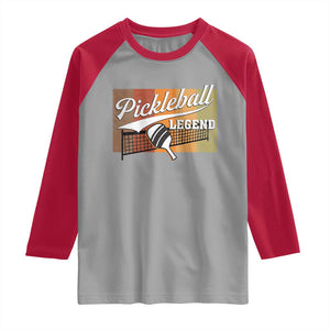 Funny Pickleball Legend Raglan Shirt Pickleball Player Retro Sport Lover TS11 Sport Gray Red Print Your Wear