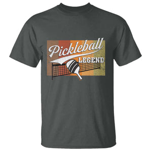 Funny Pickleball Legend T Shirt Pickleball Player Retro Sport Lover TS11 Dark Heather Print Your Wear