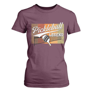 Funny Pickleball Legend T Shirt For Women Pickleball Player Retro Sport Lover TS11 Maroon Print Your Wear