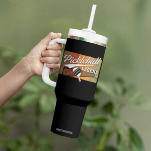 Funny Pickleball Legend Tumbler With Handle Pickleball Player Retro Sport Lover TS11 Print Your Wear