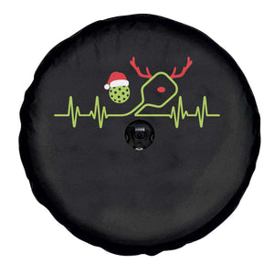 Funny Christmas Pickleball Heartbeat Santa Hat Spare Tire Cover TS11 Print Your Wear