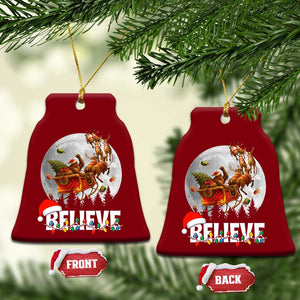 Funny Bigfoot Christmas Ceramic Ornament Believe Santa Sasquatch Xmas Reindeer Sleigh TS11 Print Your Wear