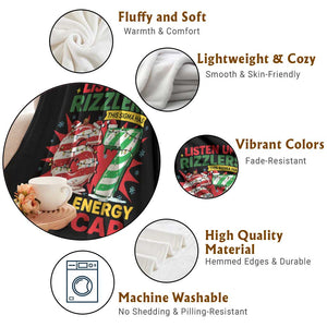 Funny Christmas 67 Meme Throw Blanket Listen Up Rizzlers This Sigma Has 67 Aura Energy No Cap TS11 Print Your Wear