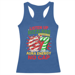 Funny Christmas 67 Meme Racerback Tank Top Listen Up Rizzlers This Sigma Has 67 Aura Energy No Cap TS11 Royal Blue Print Your Wear