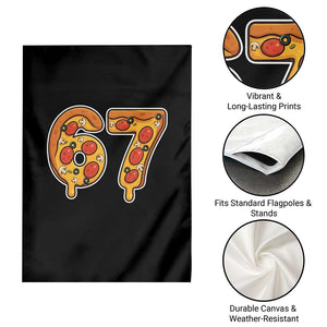 Funny 67 Pizza Lover Garden Flag Six Seven Gen Alpha Slang TS11 Print Your Wear