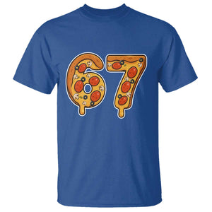 Funny 67 Pizza Lover T Shirt Six Seven Gen Alpha Slang TS11 Royal Blue Print Your Wear