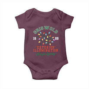 Funny Christmas Griswold Exterior Illumination Baby Onesie Ask For Sparky Xmas Movie TS11 Maroon Print Your Wear